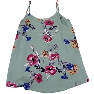 Pink Republic XS Sage Floral Tank Top Womens Sleeveless Flowy Cami Blouse